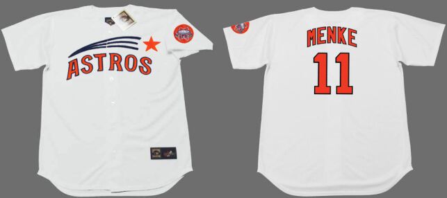Houston Astros #11 Denis Menke Gray 1994 Pullover Throwback Baseball Jersey