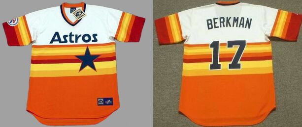 Houston Astros #17 Lance Berkman Pullover Rainbow Throwback Baseball Jersey