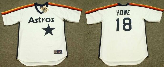 Houston Astros #18 Art Howe White 1982 Pullover Throwback Baseball Jersey