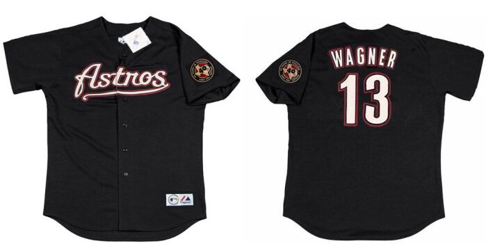 Houston Astros #19 Billy Wagner Black 2001 Throwback Baseball Jersey