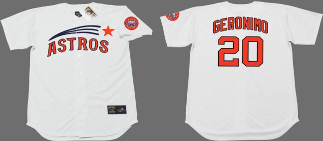 Houston Astros #20 Cesar Geronimo White 1971 Throwback Baseball Jersey