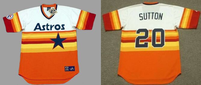 Houston Astros #20 Don Sutton Rainbow Pullover Throwback Baseball Jersey