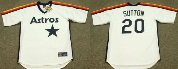 Houston Astros #20 Don Sutton White 1982 Throwback Baseball Jersey