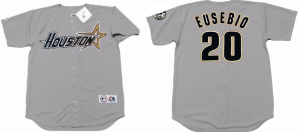 Houston Astros #20 Tony Eusebio Gray 1999 Throwback Baseball Jersey