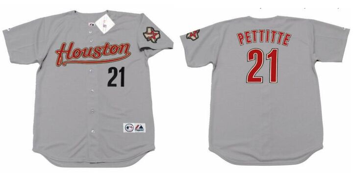 Houston Astros #21 Andy Pettitte 2005 Gary Throwback Baseball Jersey