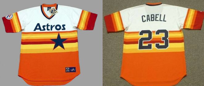 Houston Astros #23 Enos Cabell Pullover Throwback Baseball Jersey