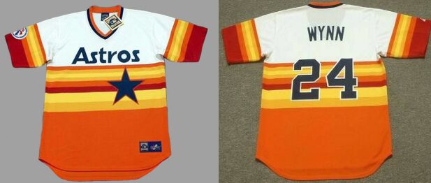 Houston Astros #24 Jimmy Wynn Pullover Rainbow Throwback Baseball Jersey