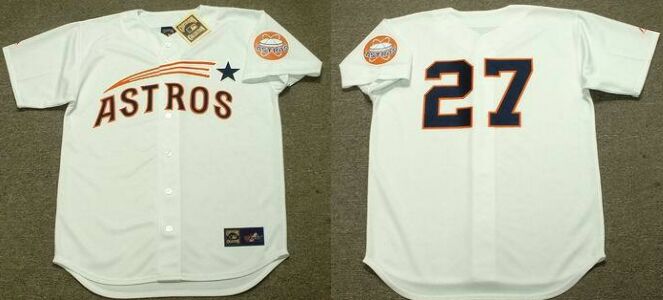 Houston Astros #27 Bob Watson White 1960 Throwback Baseball Jersey
