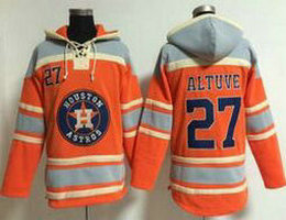 Houston Astros #27 Jose Altuve Orange Hooded Jersey