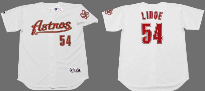 Houston Astros #54 Brad Lidge 2005 White Throwback Baseball Jersey