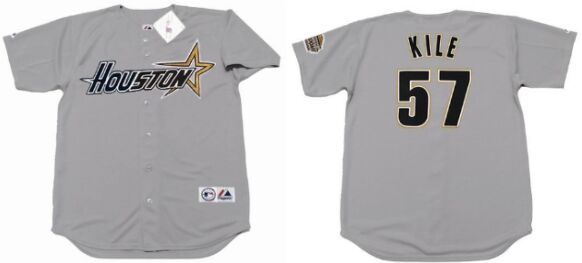 Houston Astros #57 Darryl Kile Gray 1994 Pullover Throwback Baseball Jersey