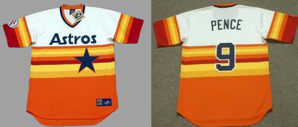 Houston Astros #9 Hunter Pence Pullover Throwback Baseball Jersey