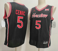 Houston Cougars #5 Chris Cenac Black College Basketball Jersey