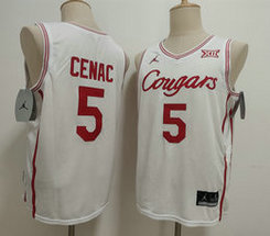 Houston Cougars #5 Chris Cenac Jr. White College Basketball Jersey