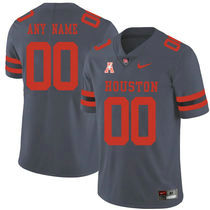 Houston Cougars Customized College Grey Limited Vapor Untouchable Authentic Stitched NCAA Jersey