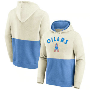 Houston Oilers Fanatics Branded Throwback Arch Colorblock Pullover Hoodie