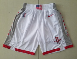 Houston Rockets White City Swingman Shorts