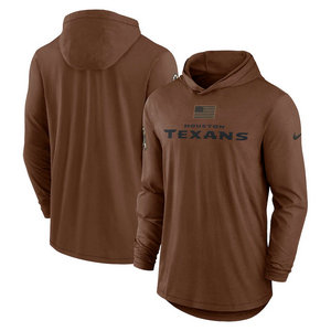Houston Texans 2023 brown Salute To Service Pullove Hoodie