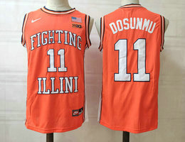 Illinois Fighting Illini #11 Ayo Dosunmu Orange College Basketball Jersey