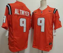 Illinois Fighting Illini #9 Luke Altmyer Orange Authentic Stitched NCAA Jersey