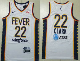 Indiana Fever #22 Caitlin Clark White Authentic Stitched Jersey