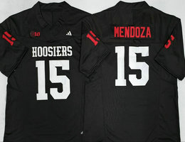 Indiana Hoosiers #15 Fernando Mendoza Black Authentic Stitched NCAA Jersey