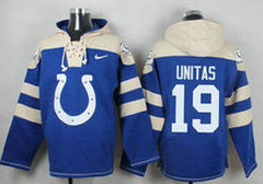 Indianapolis Colts #19 Johnny Unitas authentic NFL Stitched Hoodies