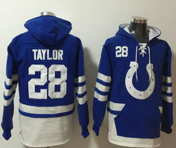 Indianapolis Colts #28 Jonathan Taylor All Stitched Hooded Sweatshirt