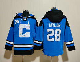 Indianapolis Colts #28 Jonathan Taylor blue Stitched Hooded Sweatshirt
