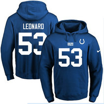 Indianapolis Colts #53 Darius Leonard Royal Blue Name & Number Pullover Hoodie