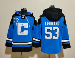 Indianapolis Colts #53 Darius Leonard blue Stitched Hooded Sweatshirt