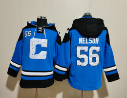 Indianapolis Colts #56 Quenton Nelson blue Stitched Hooded Sweatshirt