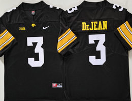 Iowa Hawkeyes #3 Cooper DeJean Black Authentic stitched Football jersey