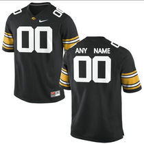 Iowa Hawkeyes Customized Black Authentic Stitched NCAA College Jersey