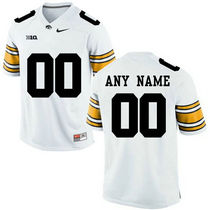 Iowa Hawkeyes Customized White Authentic Stitched NCAA College Jersey