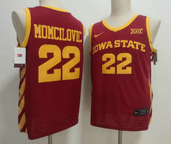 Iowa State Cyclones #22 Milan Momcilovic Red College Basketball Jersey