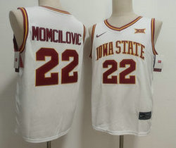 Iowa State Cyclones #22 Milan Momcilovic White College Basketball Jersey
