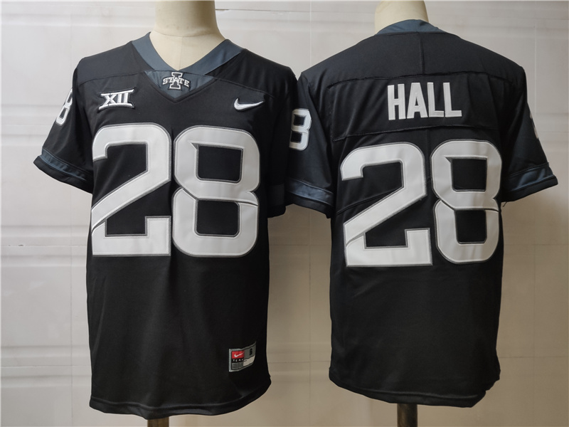 Iowa State Cyclones #28 Breece Hall Black NCAA College Football Jersey