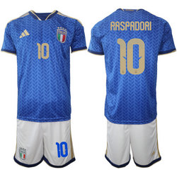 Italy #10 Raspadori Home 2026 World Cup Soccer jersey