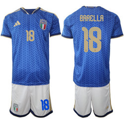 Italy #18 Barella Home 2026 World Cup Soccer jersey