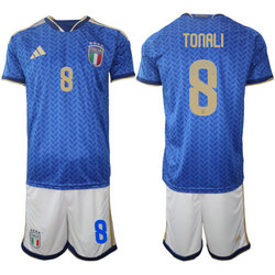 Italy #8 Tonali Home 2026 World Cup Soccer jersey