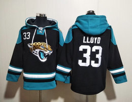 Jacksonville Jaguars #33 Devin Lloyd Black All Stitched Hooded Sweatshirt