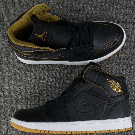 Jordan 1(I) Air Black Gold Basketball shoes size 40-47
