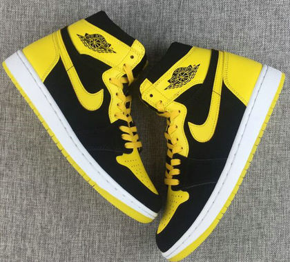 Jordan 1(I) Air Black Yellow Basketball shoes size 40-46