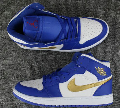 Jordan 1(I) Air White Blue Basketball shoes size 40-47