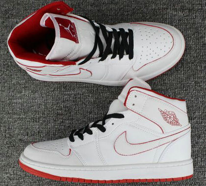 Jordan 1(I) Air White Red Basketball shoes size 40-47