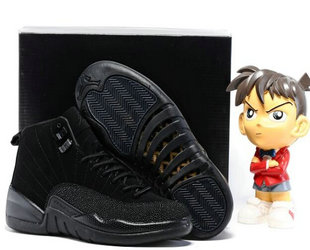 Jordan 12(XII) Authentic basketball shoes Black AAA 41~47 160728