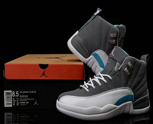 Jordan 12(XII) Authentic basketball shoes White Grey AAA 41~47 160728