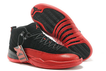 Jordan 12(XII) Black Red authentic Air shoes 41-47 1