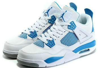 Jordan 4(IV) Air White Blue Basketball shoes size 40-47